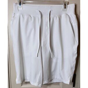 Lululemon White Athletic Lined Pocketed Mens Small Shorts With 9” Inseam